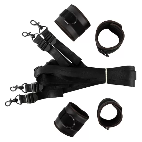 Vegan Fetish - sängfäste bondage set - svart