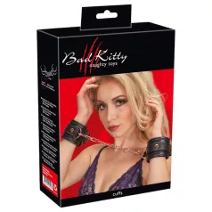 Bad Kitty - handbojor med kedja - svart/roséguld