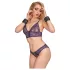 Bad Kitty - handbojor med kedja - svart/roséguld