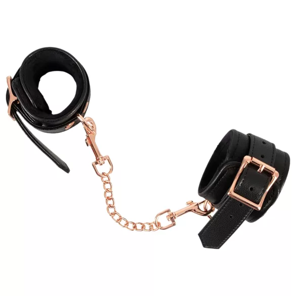 Bad Kitty - handbojor med kedja - svart/roséguld