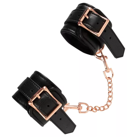 Bad Kitty - handbojor med kedja - svart/roséguld