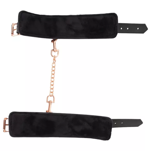 Bad Kitty - handbojor med kedja - svart/roséguld