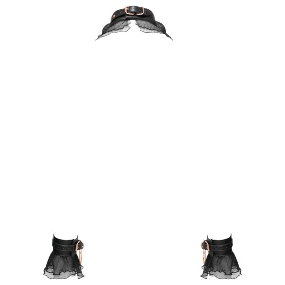 Bad Kitty - fransig bindningsset (4 delar) - svart