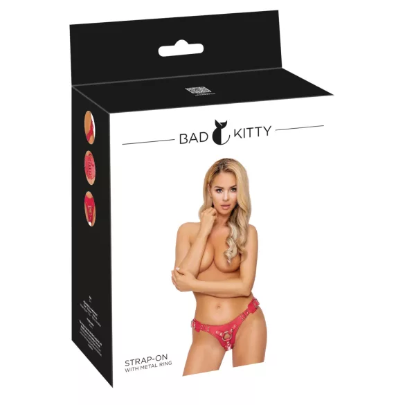Bad Kitty - band för strap-on - röd