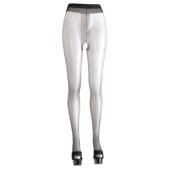 Cottelli - stay ups strumpeband - satinlook - svart - XL