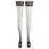Cottelli - Stayups strumpor - satinfinish - svart - 2/M