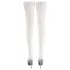 Cottelli - Stay-ups strumpor satinvit - vit - 2/M