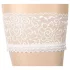 Cottelli - Stay-ups strumpor satinvit - vit - 2/M