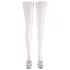 Cottelli - Stay-ups strumpor satinvit - vit - 4/L