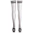 Cottelli - stay-ups strumpor - svarta med randig kant - 2/M