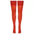 Cottelli - stay ups spets blommig röd - 3/M-L