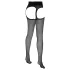 Cottelli - stay-up strumpbyxor spetsmidja svart - 4