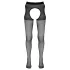 Cottelli - öppen (crotchless) strumpbyxa (svart) - L/XL