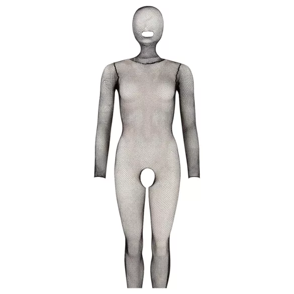Mandy Mystery - helkropps nätcatsuit med mask - svart - S-L