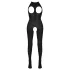 NO:XQSE - öppen catsuit med halterneck - svart (S-L)