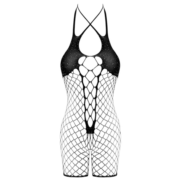 Cottelli - öppen bodysuit nät - svart - S-L