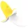 Lonely - uppladdningsbar vibrator - vattentät bananformad - gul/vit