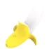 Lonely - uppladdningsbar vibrator - vattentät bananformad - gul/vit