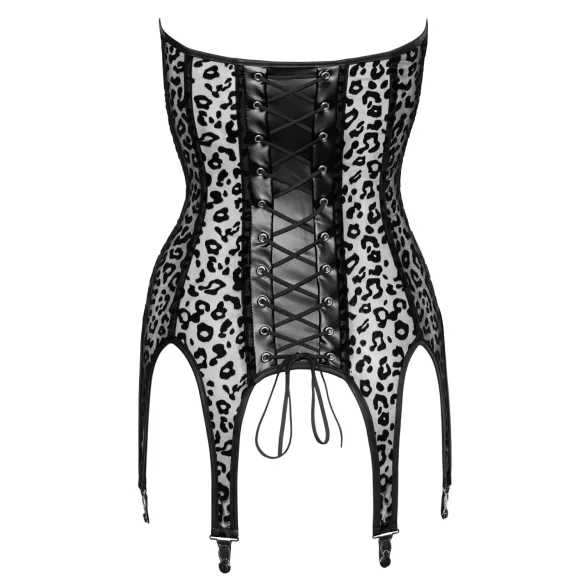 Noir - strumphållartopp leopardmönstrad svart