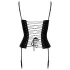 Cottelli Party - satinbustier med strumpeband - svart - M