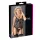 Cottelli - transparent topp - glansiga ränder - svart - M