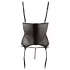 Cottelli - transparent topp - glansiga ränder - svart - XL