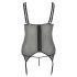 Cottelli Plus Size - Justerbar strumphållare (svart) - 2XL