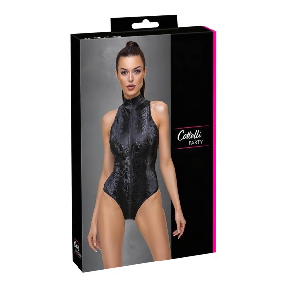 Cottelli Party - Ormskinnsmönstrad body (svart) - L
