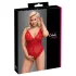 Cottelli Curves - body dam spets transparent röd - 2XL