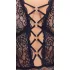Cottelli Curves Plus Size - transparent mönstrad body - svart