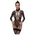 Cottelli - genomskinlig, rem-bodysuit (svart) - M