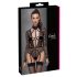 Cottelli - genomskinlig, rem-bodysuit (svart) - L