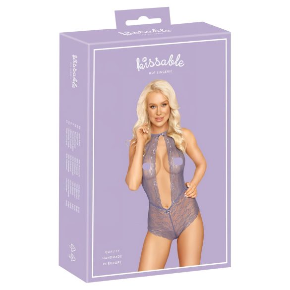 Kissable - body med halsband - spets - lila