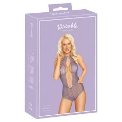 Kissable - body med halsband - spets - lila - L/XL