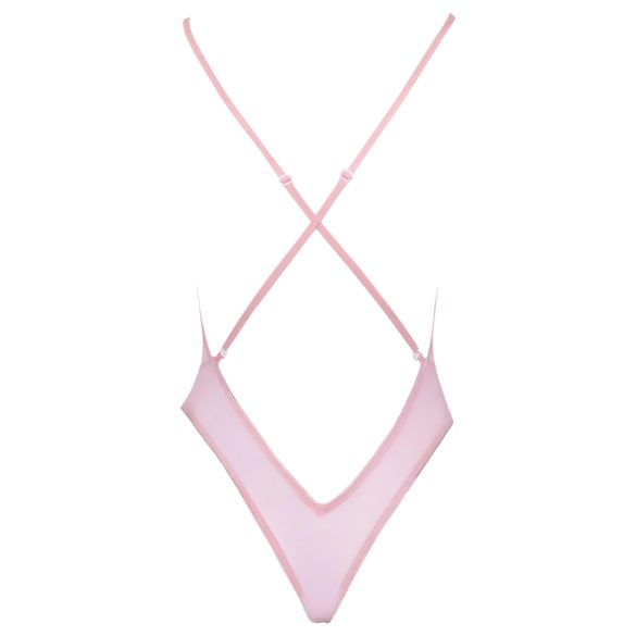 Kissable - body med rosbroderi - rosa