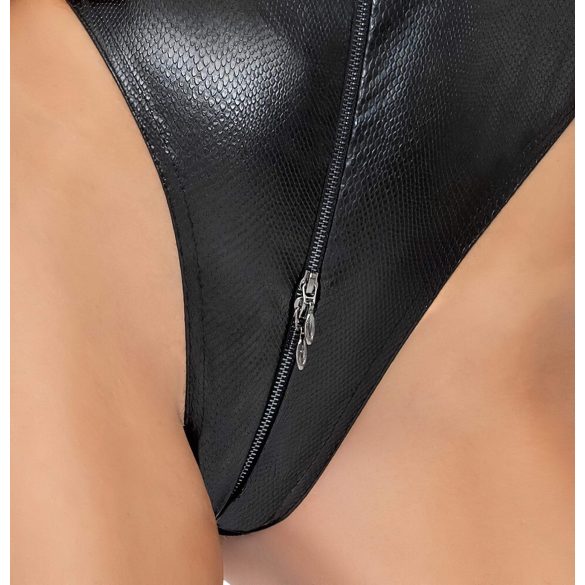 Noir - ormskinnmönstrad body (svart) - XL