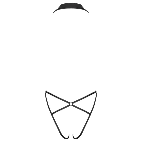 Cottelli Party - body med krage - svart - M/L