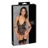 Cottelli Bondage - öppen body med handbojor - svart - M