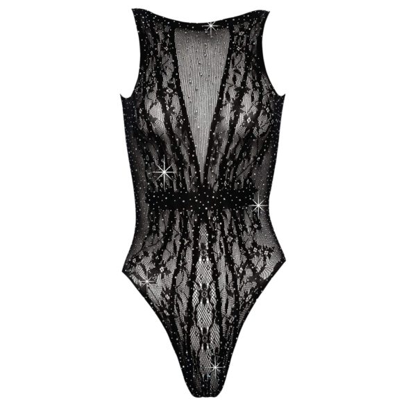 Cottelli - bodysuit med strass - svart - S-L