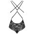 Obsessive 860 - Supersexig spetsbody (svart) - L/XL