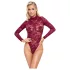 Cottelli - transparent spetsbody (röd) - M
