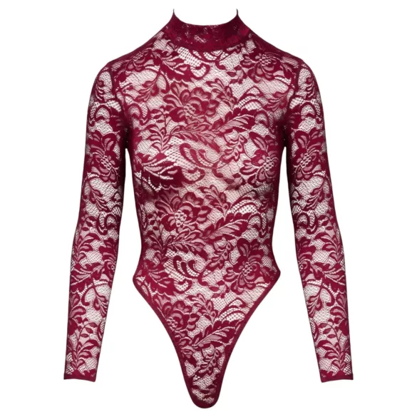 Cottelli - transparent spetsbody (röd) - M