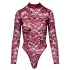 Cottelli - transparent spetsbody (röd) - M