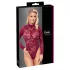 Cottelli - transparent spetsbody (röd) - M