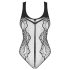 Obsessive - öppen body - transparent svart - S-L