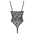 Cottelli - transparent öppen spetsbody - svart - M