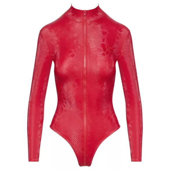 Cottelli - body med ormskinnsmönster - röd - L