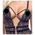 Cottelli - öppen body med remmar - svart - L