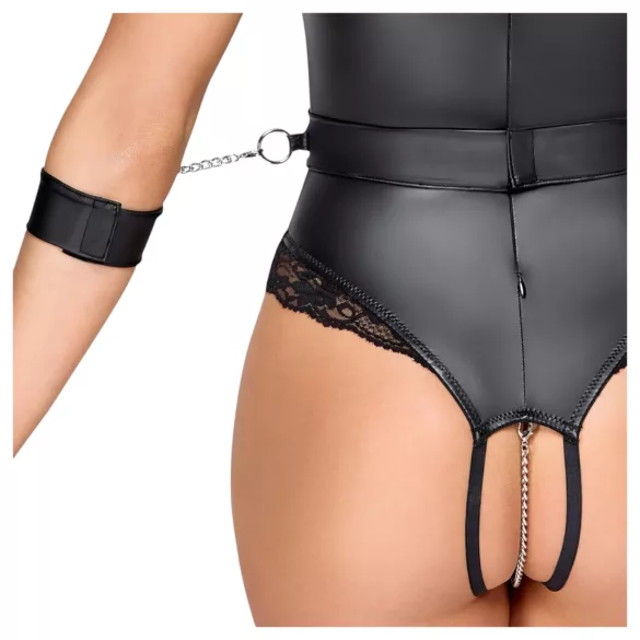 Cottelli Bondage - öppen bröst body - svart - M