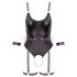 Cottelli - öppen bondage-body med handbojor (svart)